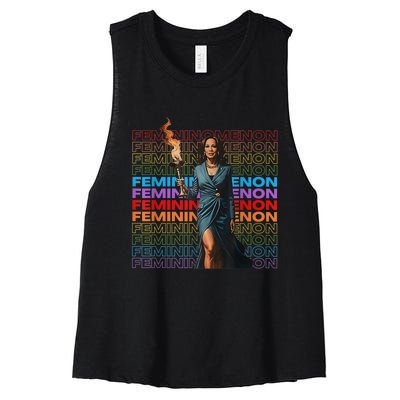 Funny Femininomenon Kamala Harris Gift Women's Racerback Cropped Tank