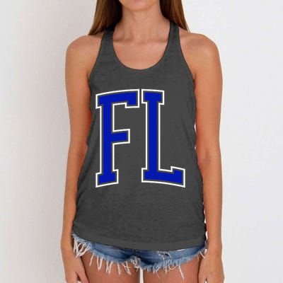 Florida FL Kids Orange Women's Knotted Racerback Tank