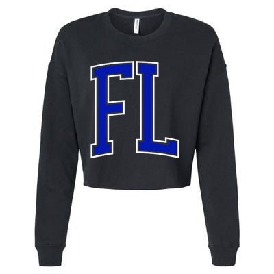 Florida FL Kids Orange Cropped Pullover Crew