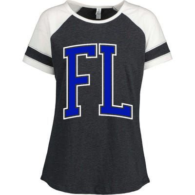 Florida FL Kids Orange Enza Ladies Jersey Colorblock Tee