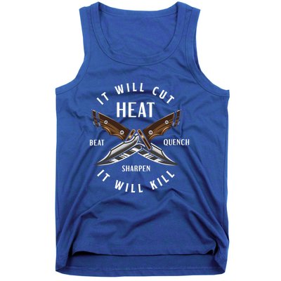 Fire Forged Knife Maker Bladesmith Blacksmith Gift Tank Top