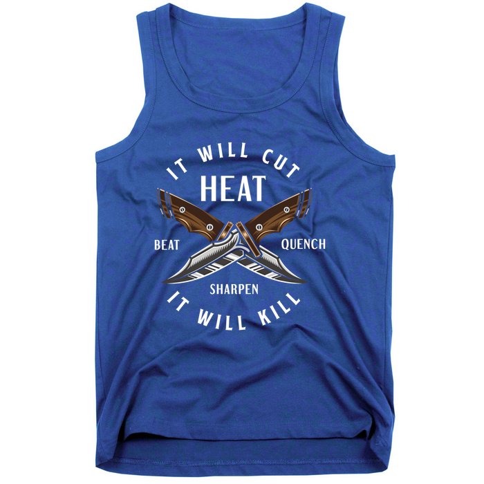 Fire Forged Knife Maker Bladesmith Blacksmith Gift Tank Top