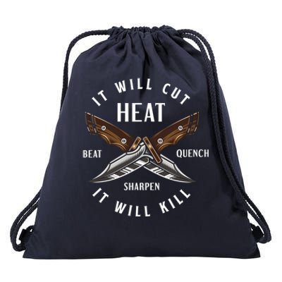 Fire Forged Knife Maker Bladesmith Blacksmith Gift Drawstring Bag