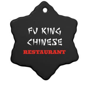 Funny Fu King Chinese Restaurant Joke Novelty Ceramic Star Ornament