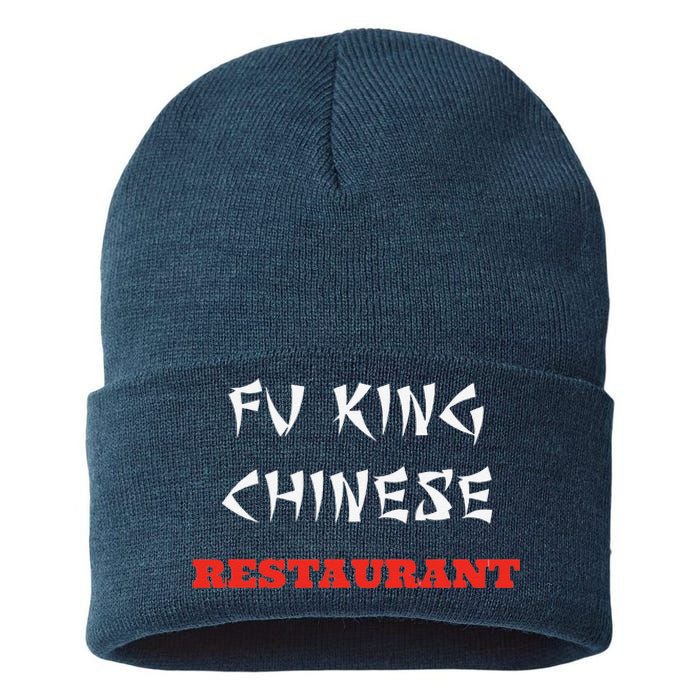 Funny Fu King Chinese Restaurant Joke Novelty Sustainable Knit Beanie