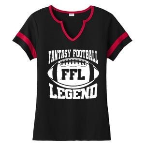 FFL Fantasy Football Legend Sports Fan Ladies Halftime Notch Neck Tee