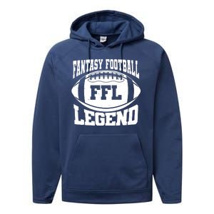 FFL Fantasy Football Legend Sports Fan Performance Fleece Hoodie