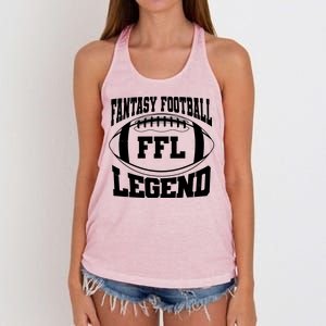 FFL Fantasy Football Legend Sports Fan Women's Knotted Racerback Tank