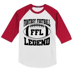 FFL Fantasy Football Legend Sports Fan Kids Colorblock Raglan Jersey