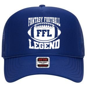 FFL Fantasy Football Legend Sports Fan High Crown Mesh Back Trucker Hat