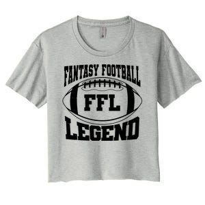 FFL Fantasy Football Legend Sports Fan Women's Crop Top Tee