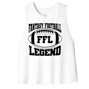 FFL Fantasy Football Legend Sports Fan Women's Racerback Cropped Tank