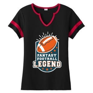 Fantasy Football League Legend Trophy Ladies Halftime Notch Neck Tee