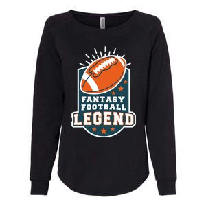 Fantasy Football League Legend Trophy Womens California Wash Sweatshirt