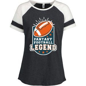 Fantasy Football League Legend Trophy Enza Ladies Jersey Colorblock Tee