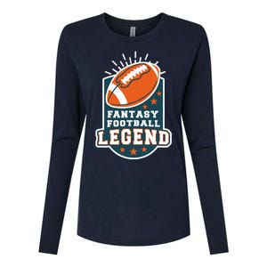 Fantasy Football League Legend Trophy Womens Cotton Relaxed Long Sleeve T-Shirt