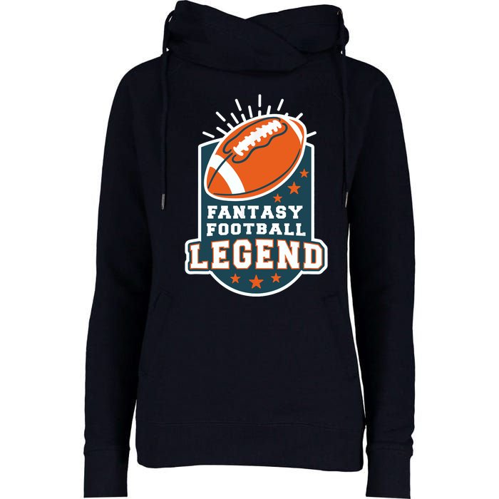 Fantasy Football League Legend Trophy Womens Funnel Neck Pullover Hood