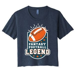 Fantasy Football League Legend Trophy Women's Crop Top Tee