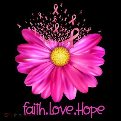 Floral Faith Love Hope Breast Cancer Awareness T-Shirt