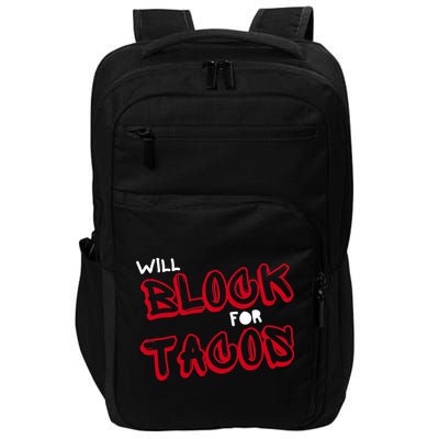Funny Football Lineman Serving Pancakes Offensive Line Impact Tech Backpack