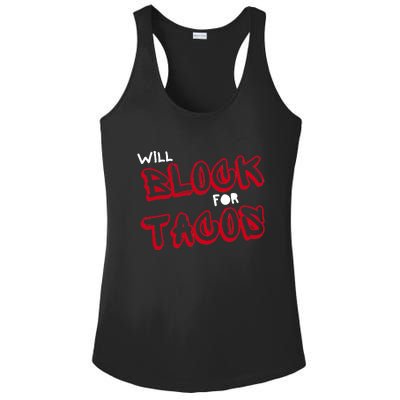 Funny Football Lineman Serving Pancakes Offensive Line Ladies PosiCharge Competitor Racerback Tank