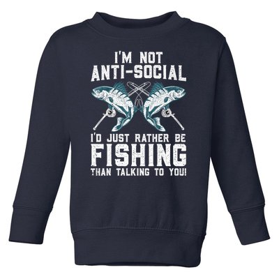 Fisherman Fishing Lover Funny Fishing Gift Toddler Sweatshirt