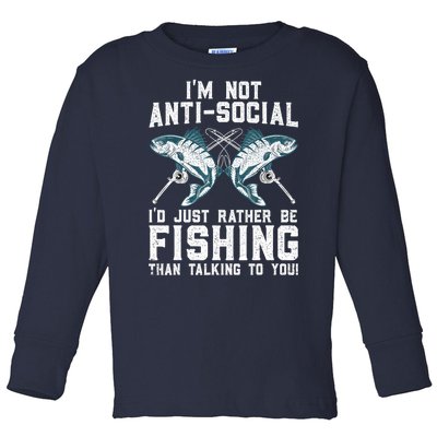 Fisherman Fishing Lover Funny Fishing Gift Toddler Long Sleeve Shirt