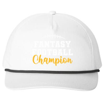 Fantasy Football League Winner Fantasy Football Champion Gift Snapback Five-Panel Rope Hat