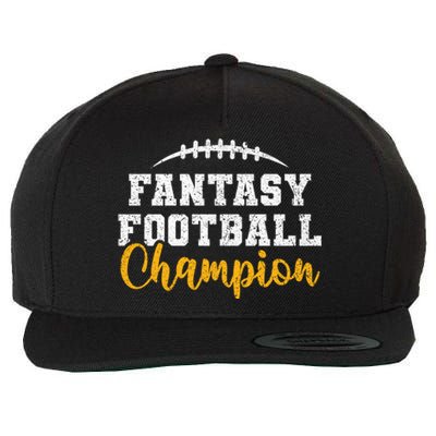 Fantasy Football League Winner Fantasy Football Champion Gift Wool Snapback Cap