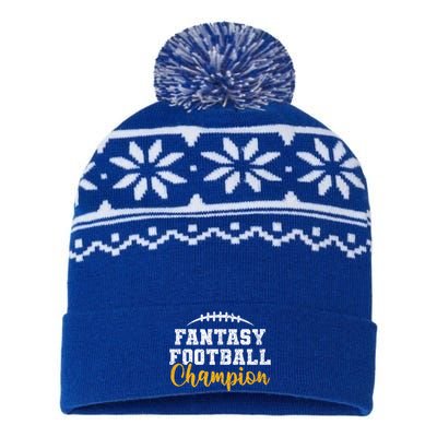 Fantasy Football League Winner Fantasy Football Champion Gift USA-Made Snowflake Beanie