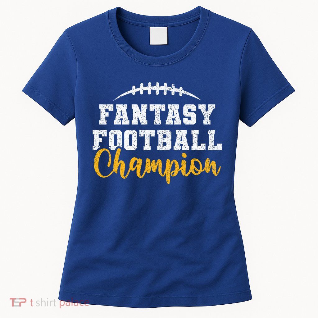 Fantasy Football League Winner Fantasy Football Champion Gift Womens T-Shirt