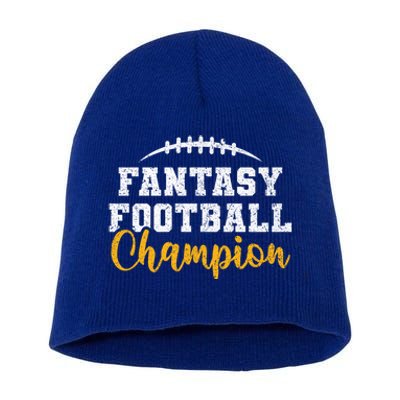 Fantasy Football League Winner Fantasy Football Champion Gift Short Acrylic Beanie