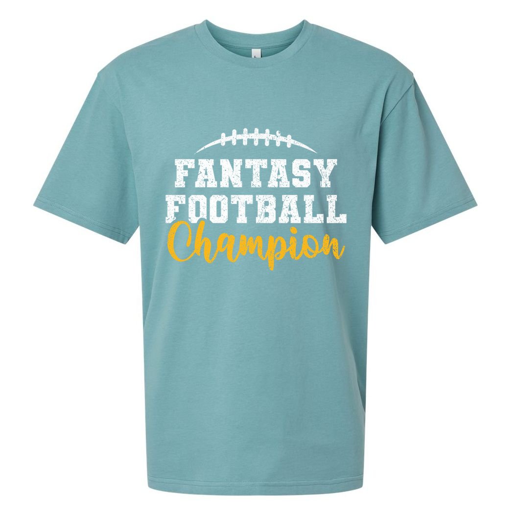 Fantasy Football League Winner Fantasy Football Champion Gift Sueded Cloud Jersey T-Shirt