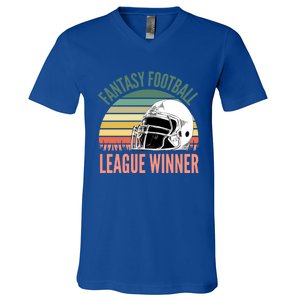 Fantasy Football League Winner Gift V-Neck T-Shirt