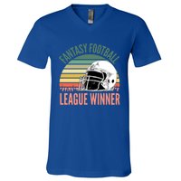 Fantasy Football League Winner Gift V-Neck T-Shirt