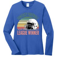 Fantasy Football League Winner Gift Ladies Long Sleeve Shirt