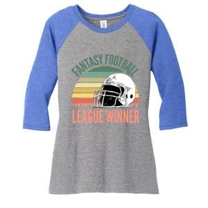 Fantasy Football League Winner Gift Women's Tri-Blend 3/4-Sleeve Raglan Shirt