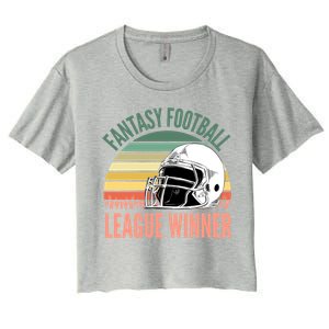 Fantasy Football League Winner Gift Women's Crop Top Tee