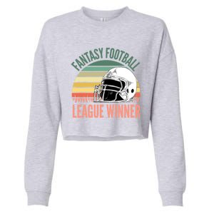 Fantasy Football League Winner Gift Cropped Pullover Crew