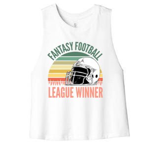 Fantasy Football League Winner Gift Women's Racerback Cropped Tank