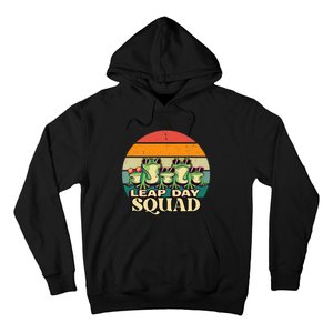 Funny Frog Lover Leap Day Squad February 29 Cool Retro Style Hoodie