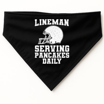 Funny Football Lineman Art For Offensive Lineman USA-Made Doggie Bandana