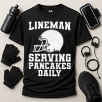 Funny Football Lineman Art For Offensive Lineman Performance Shirt