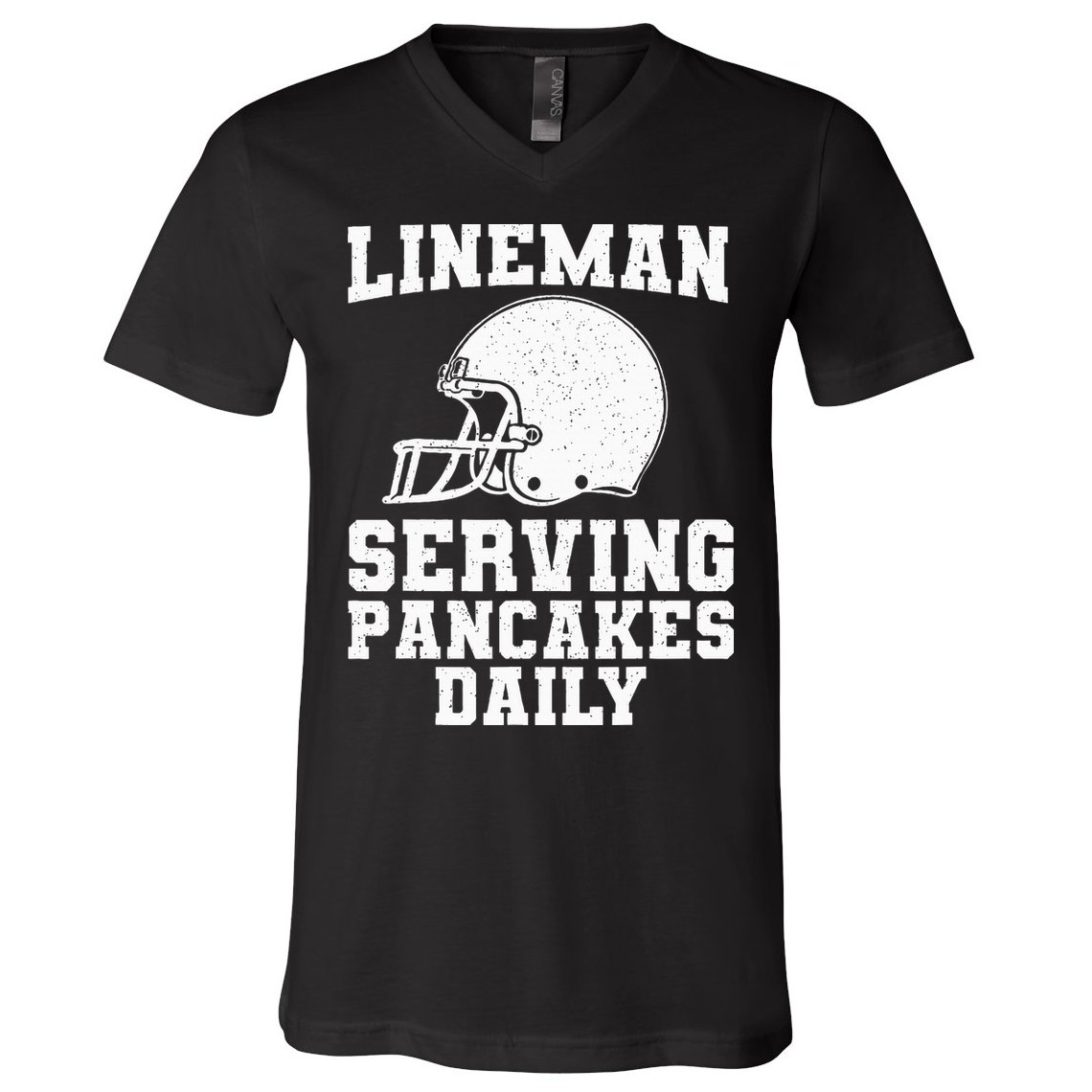 Funny Football Lineman Art For Offensive Lineman V-Neck T-Shirt