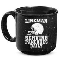 Funny Football Lineman Art For Offensive Lineman 15oz Campfire Ceramic Mug