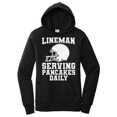 Funny Football Lineman Art For Offensive Lineman Women's Pullover Hoodie