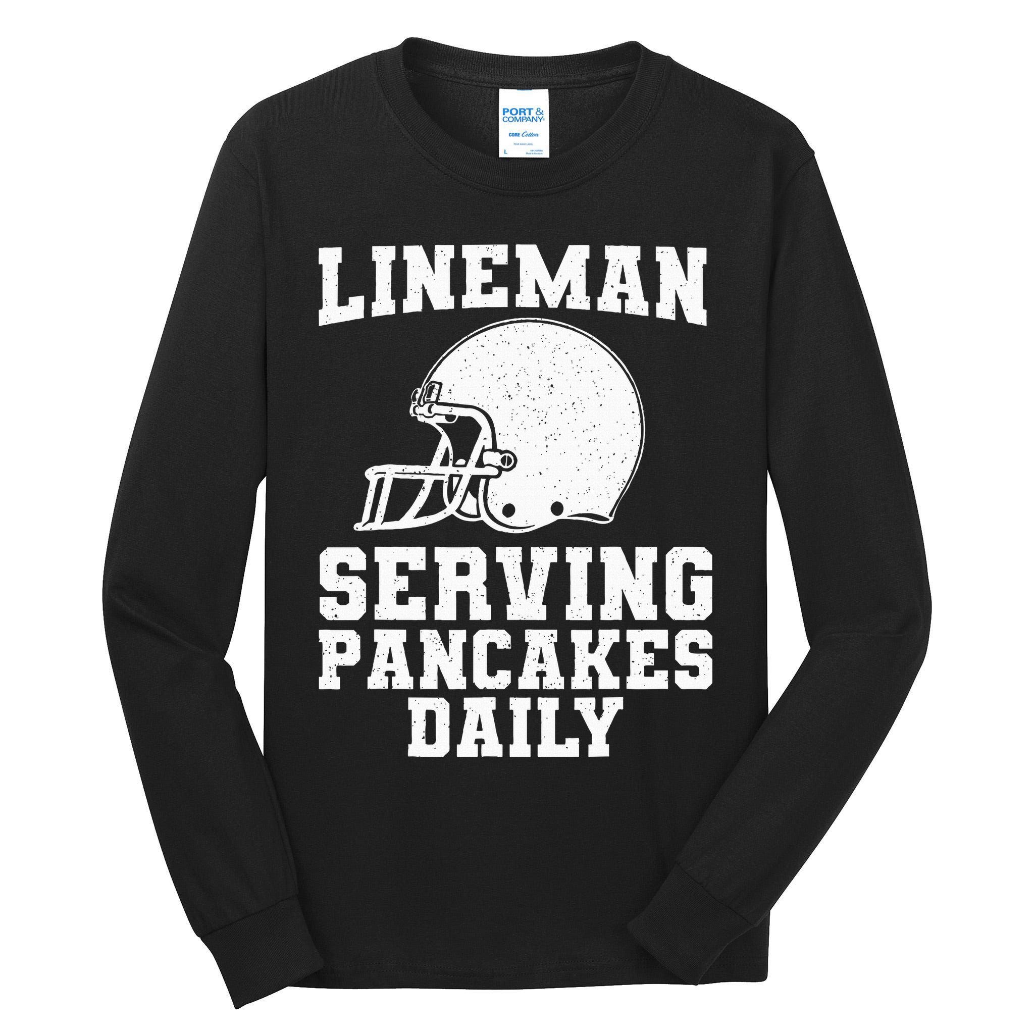 Funny Football Lineman Art For Offensive Lineman Tall Long Sleeve T-Shirt