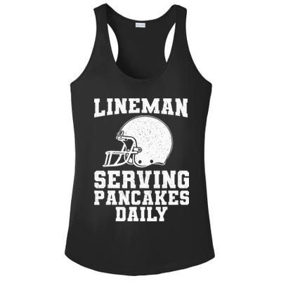 Funny Football Lineman Art For Offensive Lineman Ladies PosiCharge Competitor Racerback Tank