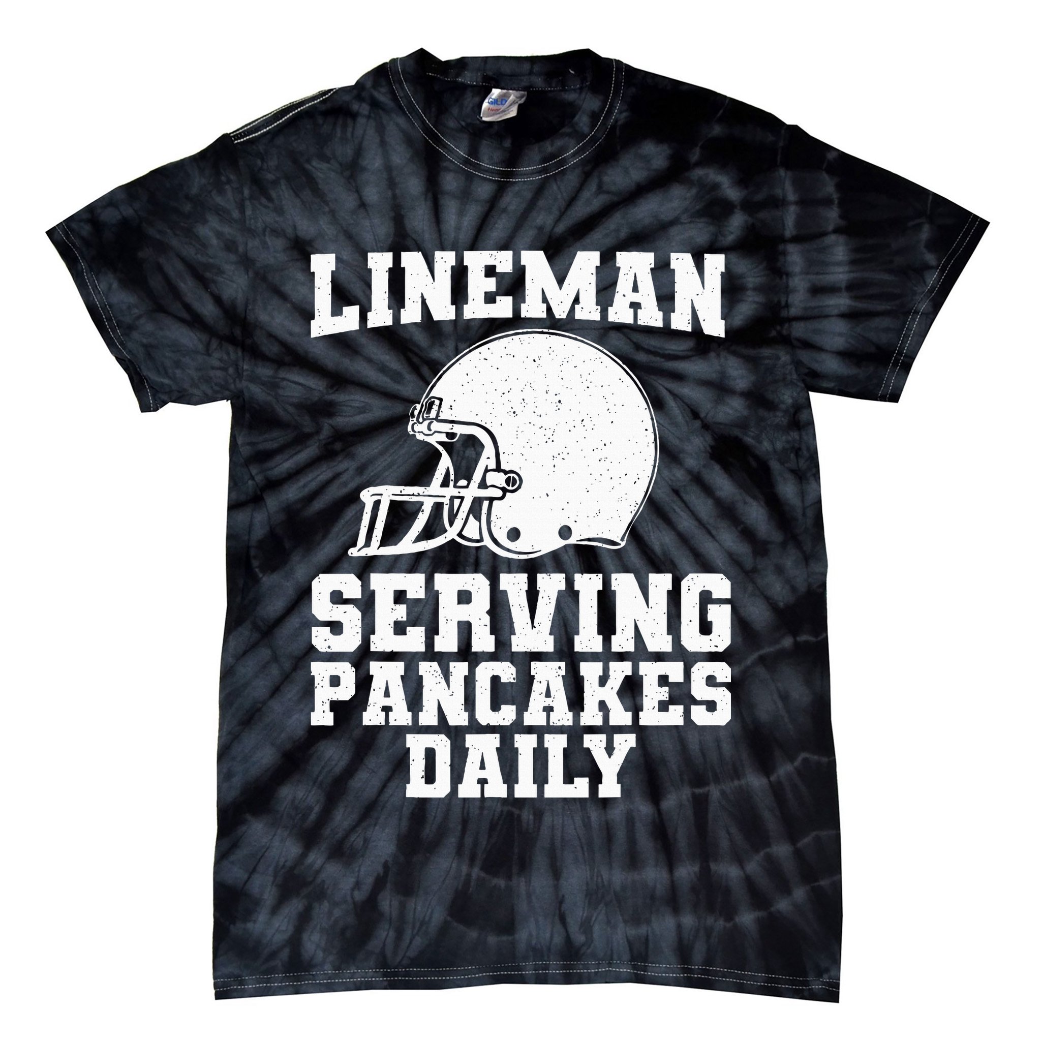 Funny Football Lineman Art For Offensive Lineman Tie-Dye T-Shirt