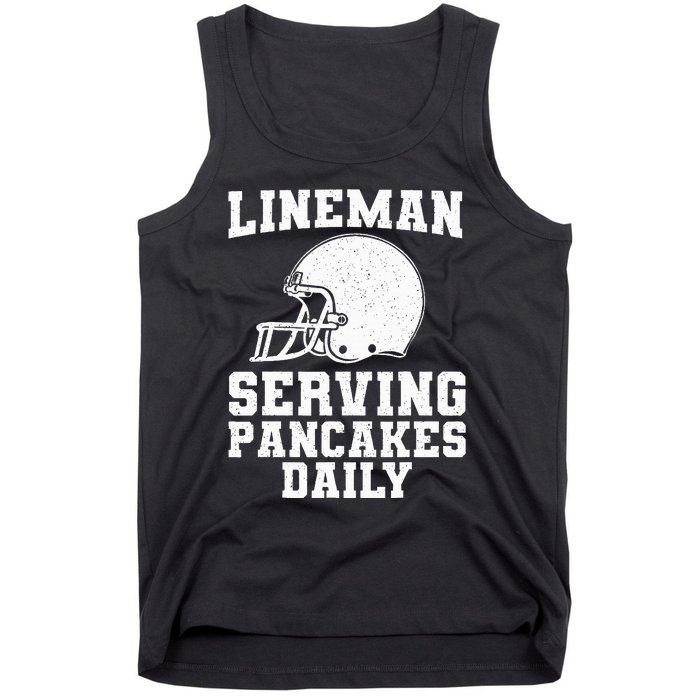 Funny Football Lineman Art For Offensive Lineman Tank Top